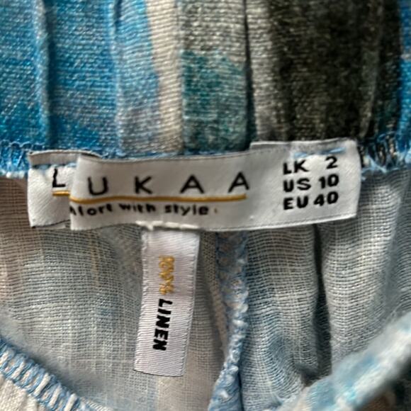 LUUKAA 100% Linen Balloon trousers Size 10 - Picture 3 of 11